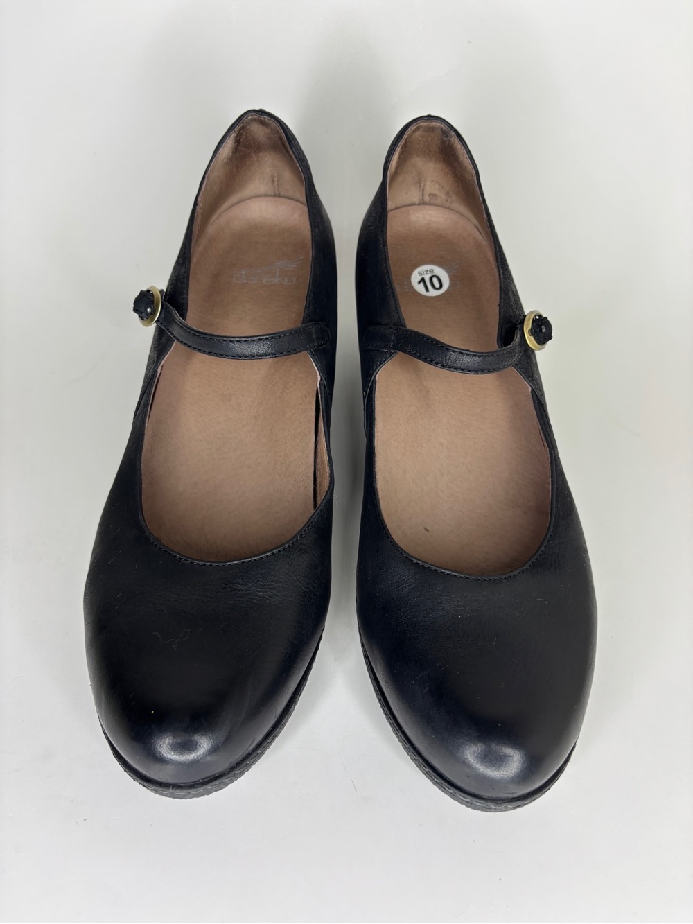 Dansko Shoes Wedge Heels Maryjanes Women Size 41 US 10 Black Leather - Picture 5 of 16